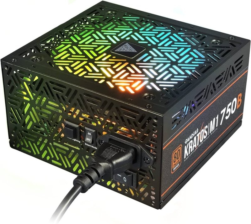 GAMDIAS ALIMENTATORE KRATOS M1-750B 750W NEON-FLEX RGB 80 PLUS BRONZE