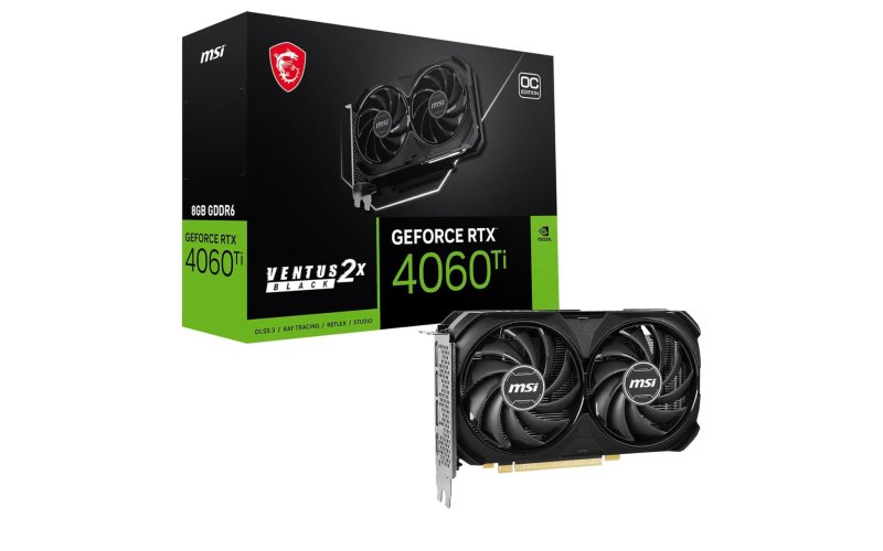 VGA MSI GEFORCE RTX 4060 TI VENTUS 2X BLACK 8G OC