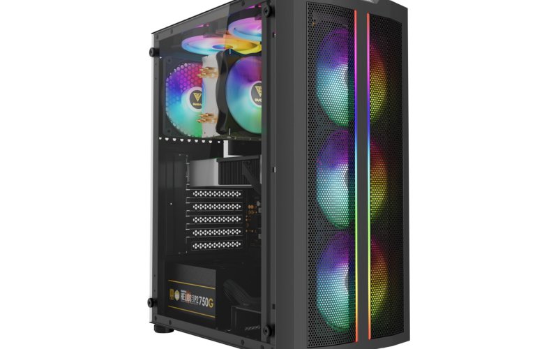 GAMDIAS CASE MID TOWER AURA GC3 1 X 120mm ARGB FAN LIGHT STRIP FRONT PANEL